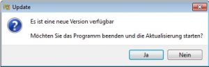 Hinweis auf neue Programmversion